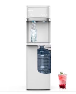 Self Cleaning Water Dispenser with Ice Maker, Bottom Load, Fits 3-5 Gallon, 22lbs Ice/24H