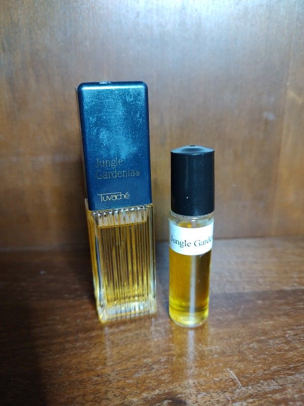 Vintage 1980's TUVACHE "JUNGLE GARDENIA" Spray Perfume 2OZ 98% F+ RollOn Oil/P