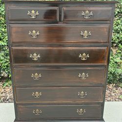 Chippendale Style 7 Drawer Solid wood Dresser/Chest of Drawers/Tallboy