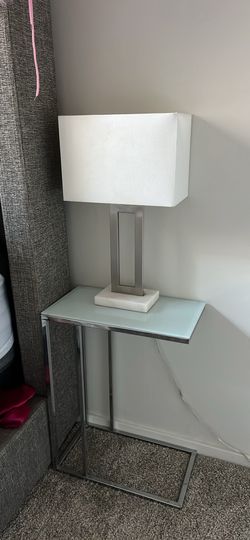 Side Table And Lamp