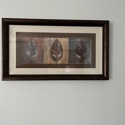 Framed Leaf Print (28 inches x 16 inches)