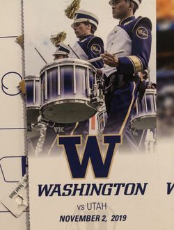 4 husky tickets- row 11 seat 25-26-27-28