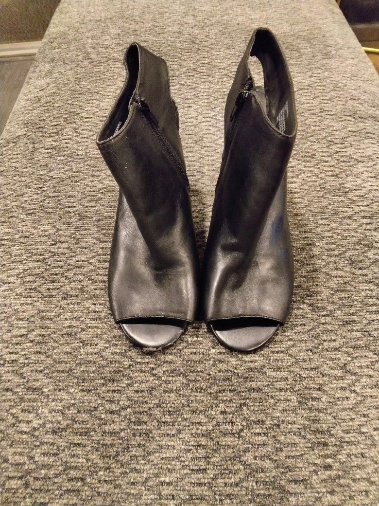 Black Boot Open Toe Heel, Steven Madden
