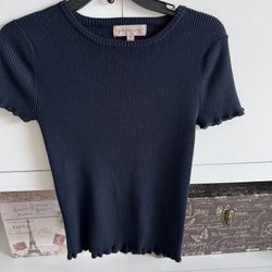 Navy Blue Philosophy Stretch Top - Size M