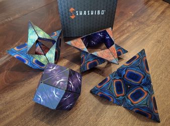 Four Shashibo Cubes - Magnetic Puzzle - “Wings”