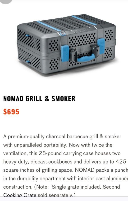 NOMAD BBQ SMOKER & GRILL