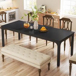 Tribesigns Dining Table for 6-8 Person, 78 inch Long Rectangular Kitchen Dining Table for Living Room and Dining Room, 78.7 x 27.5 x 29.5 Inches(Only 