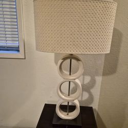 White Creme Lamp With Shade