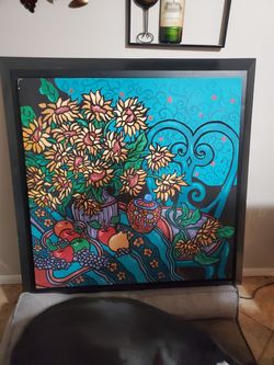 43x43" canvas oil painting