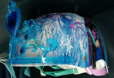 Child's Frozen tiara roller skate helmet