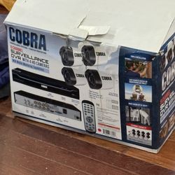 Cobra Surveillance 8 Channel 4 HD Cameras 