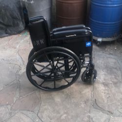 MEDLINE ,Folding Wheelchair, Black,Regular Size 