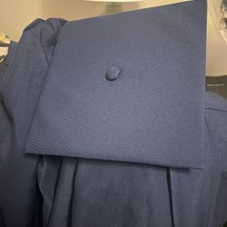 New Blue Graduation Gown . No Tassel