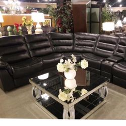 Power Reclining Sectional In Stock For Immediate Delivery 