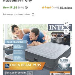 Intex Queen size air mattress self inflatable