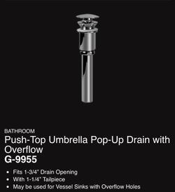 Graff G-9955 Pop Up Drain