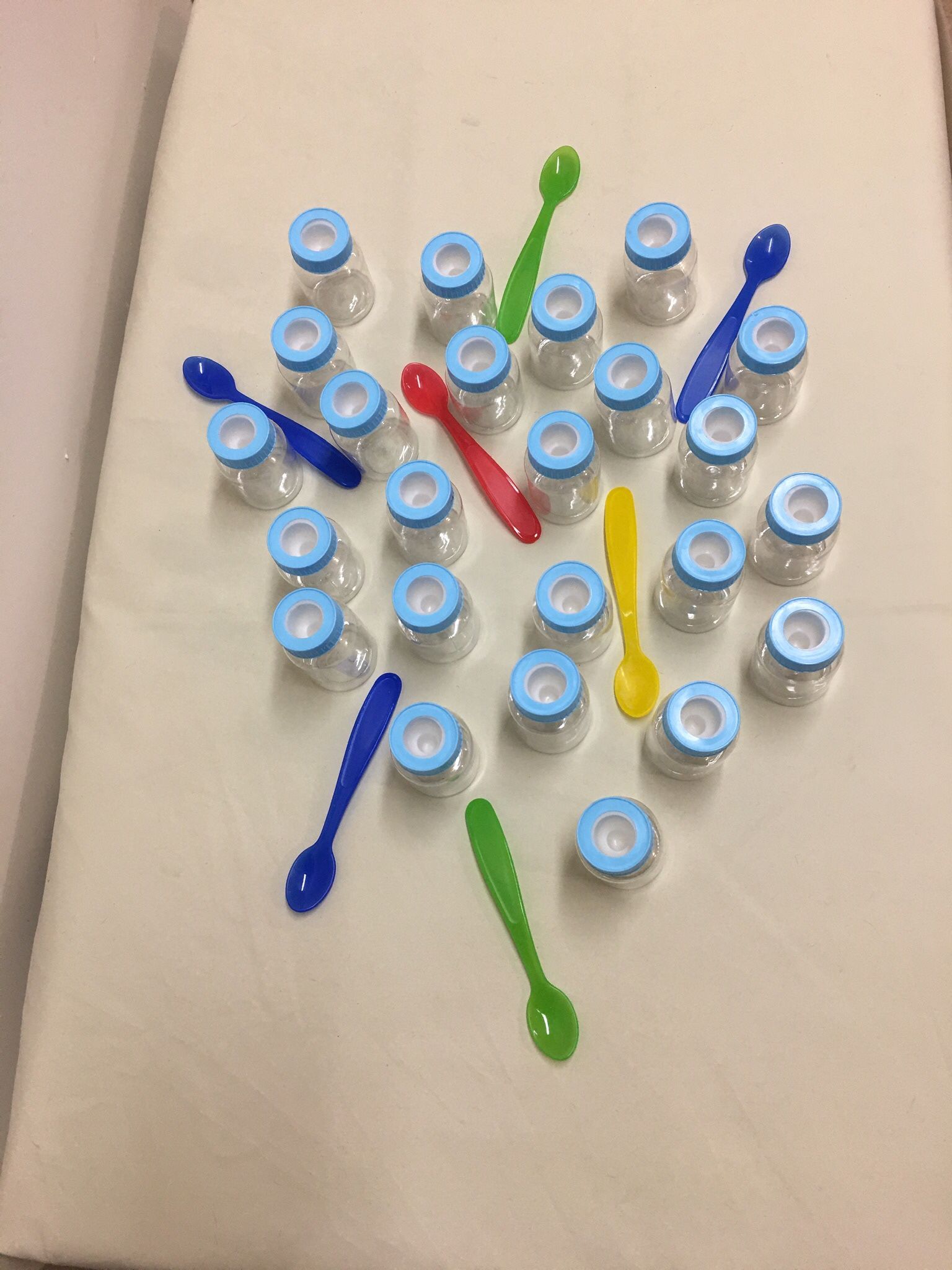 Plastic Baby Bottles: Baby Boy Shower Favors