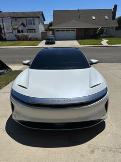 2023 Lucid Air Touring White 20" wheels NEW BATTERY PACK  & TIRES Southern California. Stellar White, Santa Cruz Interior, 20” Aero Lite Wheels