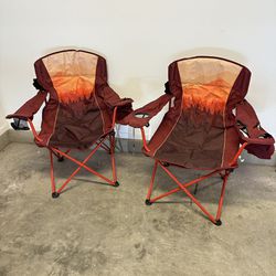 RED BURGUNDY CAMPING CHAIR