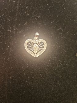 Virgin Heart Silver Pendant 