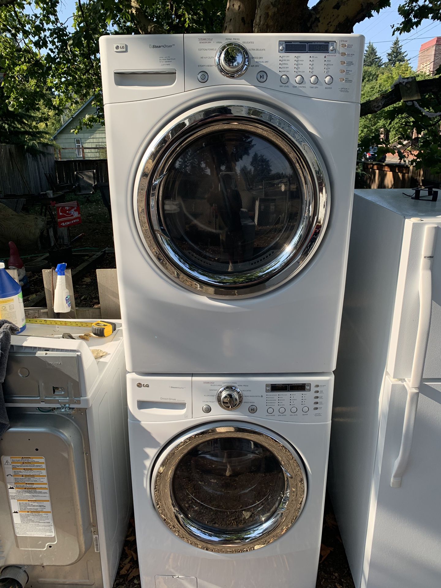 Lg tromm steam frontload washer dryer set