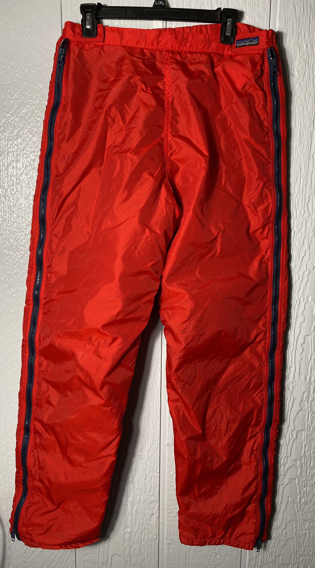 Vintage 80’s Patagonia Fleece Lined Nylon Pants Red /Blue -L