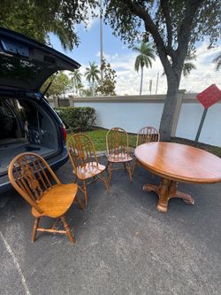 Wooden Table and Chairs
