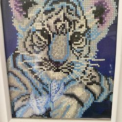 Framed 3D Tiger Cub Picture
