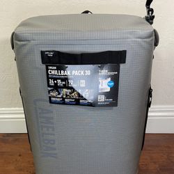 CamelBak ChillBak Pack 30 Soft Cooler Backpack & Hydration Center Gray 30L New