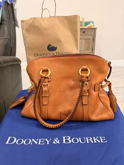 Dooney & Bourke Florentine Leather Domed Buckle Satchel Natural 8L698 NA