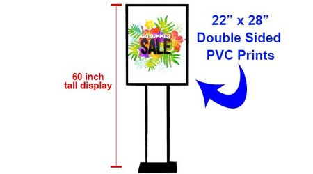 22" x 28" Poster Stand PVC Only $120