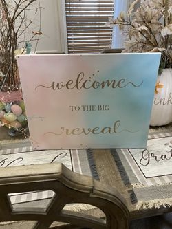 Gender Reveal Welcome Sign