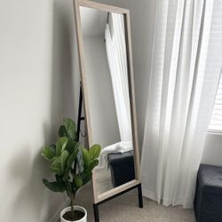 Full Size Mirror Oak  Wood 