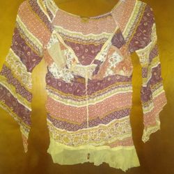 Two Multi Color Blouse Tops