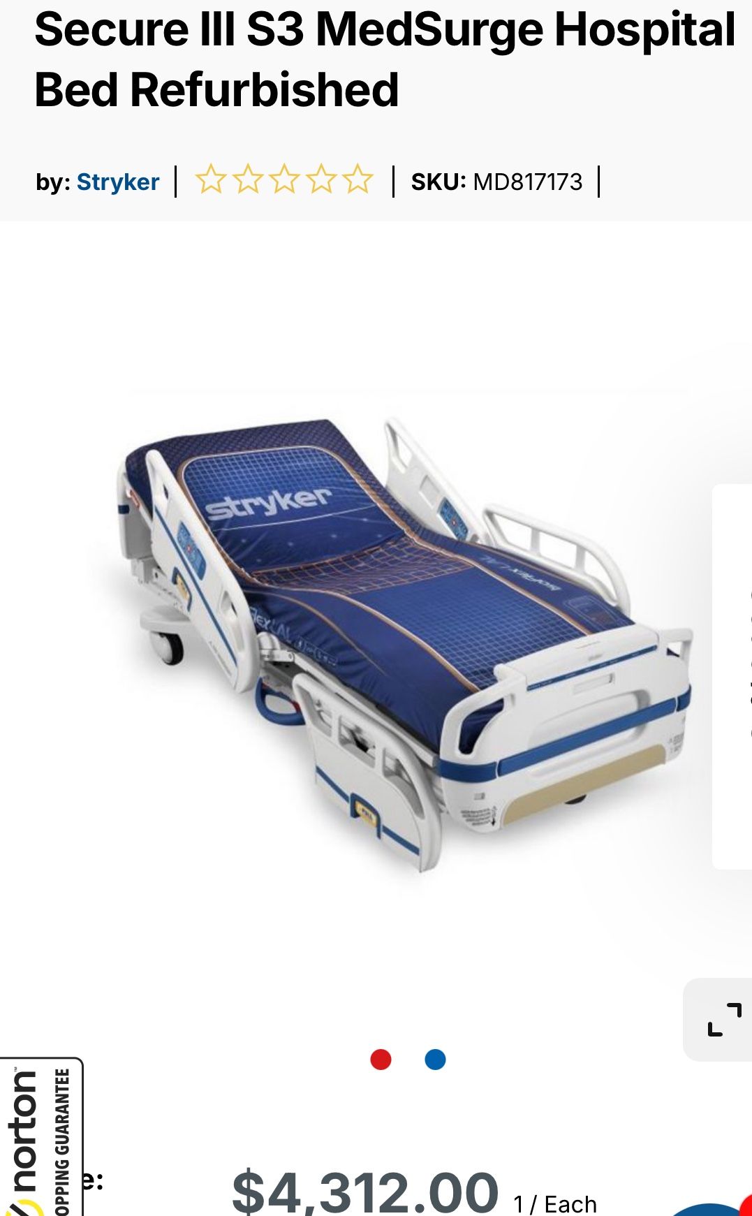 Stryker Secure 3 Hospital Bed