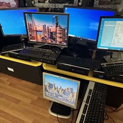 Complete Windows 10 Pro Computers With Tower, Monitor, Keyboard And Mouse 
