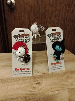 Voodoo "The Spartan " and "Little Witch" with Winston the cat keychains