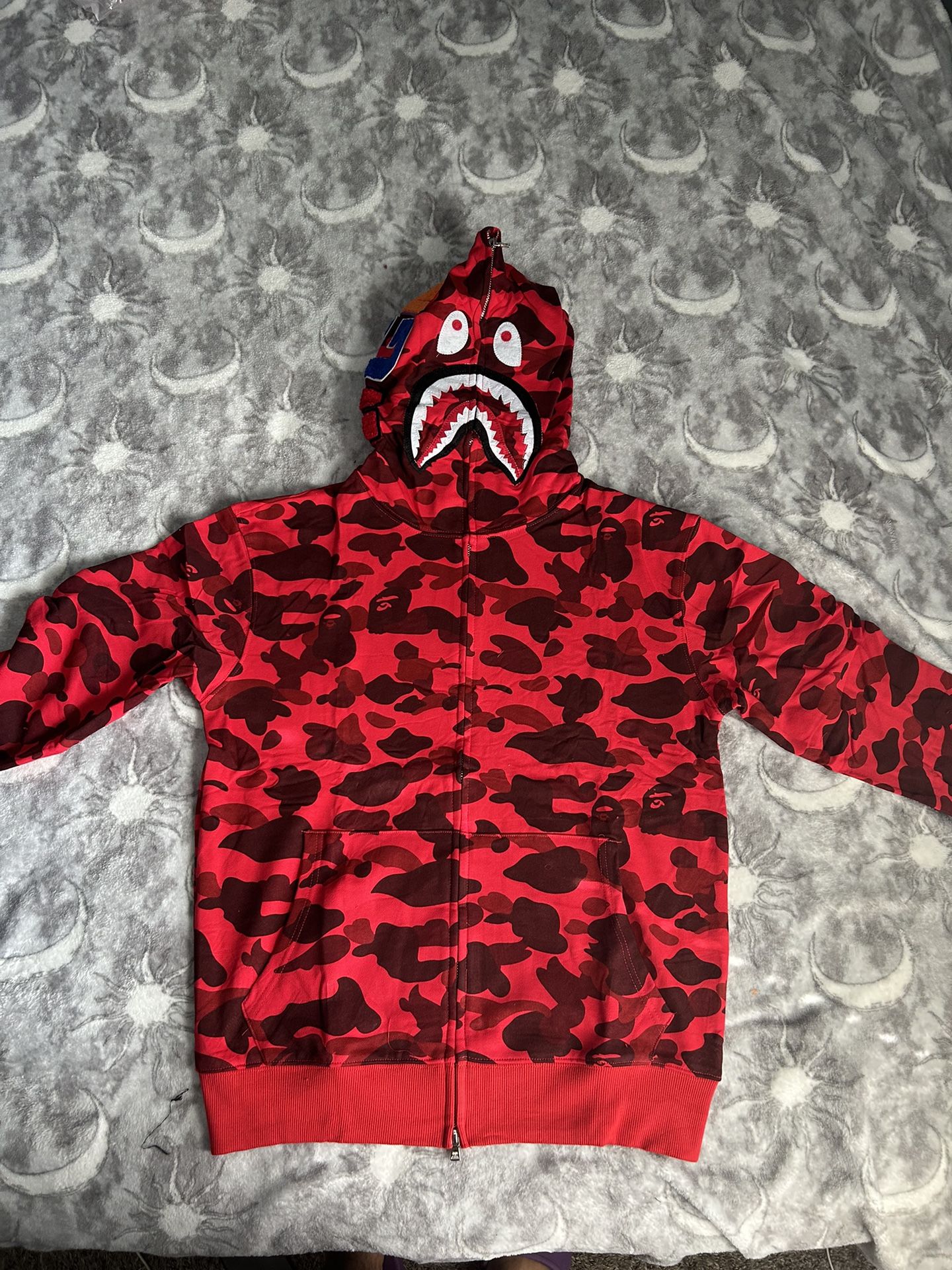 Red Bape Hoodie Large New 