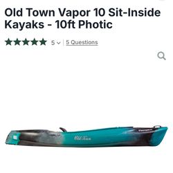 Old Town Vapor 10 Sit-Inside Kayaks - 10ft Photic