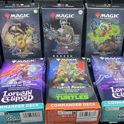 Sealed Magic the Gathering MTG Commander Pre-cons. Wide selection available. See pics for attention and full list in description.