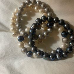 Fresh Water Baroque Pearl Stretch Bracelets