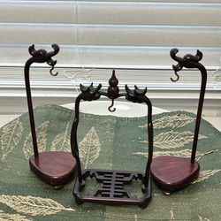 Chinese Rosewood Jewelry Display Stands