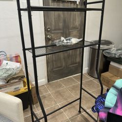 3-Tier Over Toilet Storage with 2 Basket & Anti-Tilt Safety System - 150lb Total Capacity, Metal Bathroom Shelves with Paper Holder & 4 Hooks, Complet