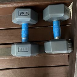 Dumbbells - Pair.  10lbs Each