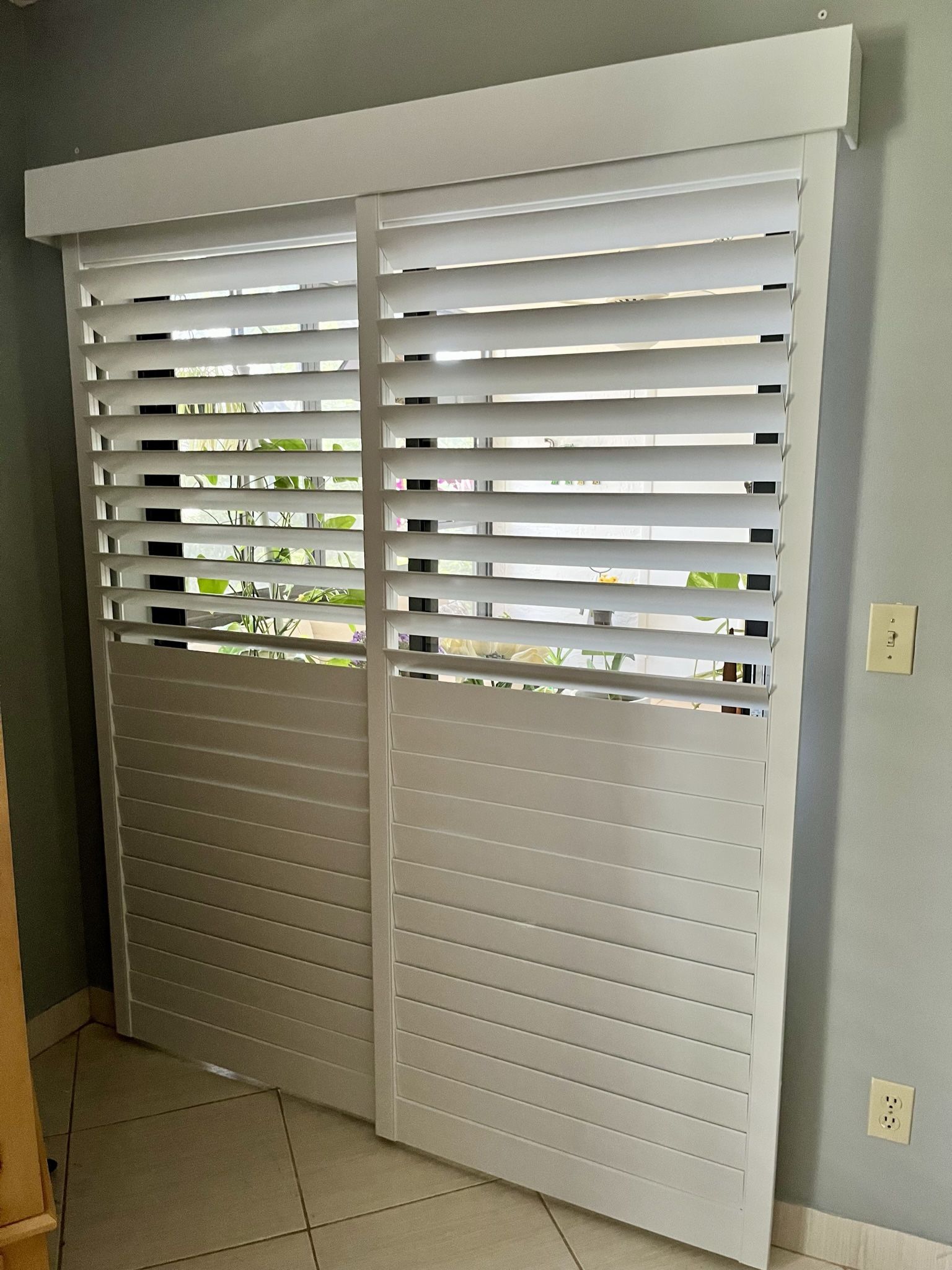 Plantation Shutters (Slider) for 5’ Wide Doorway