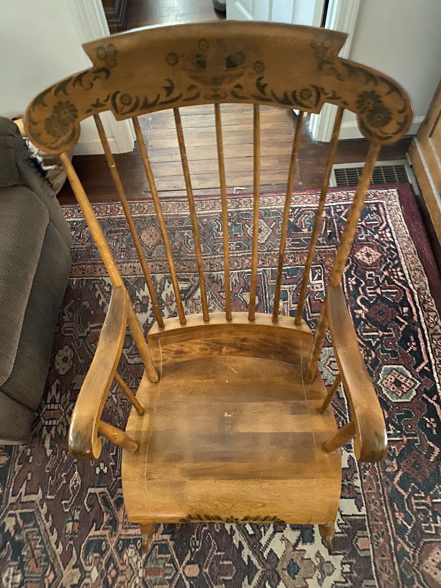 Vintage Nichols And Stone Maple Rocking Chair