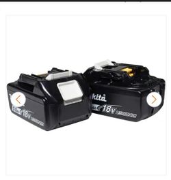 BRAND NEW 2 Two Dos Makita 18 Volt 18v 18 Lithium Ion LXT Batteries Capacity Output 5.0 AH 5.0 Battery 5ah Ah Amp High Pilas Baterias