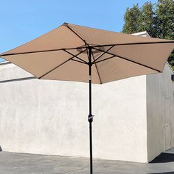 (Brand New) $40 Outdoor 10ft Patio Umbrella with Tilt and Crank, Garden Market (Base not included)