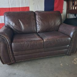 Leather Couch Great Shape  Or Best Offer