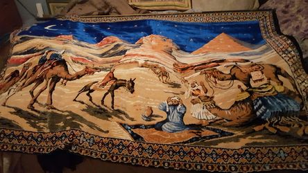 Antique Egyptian tapestry rug
